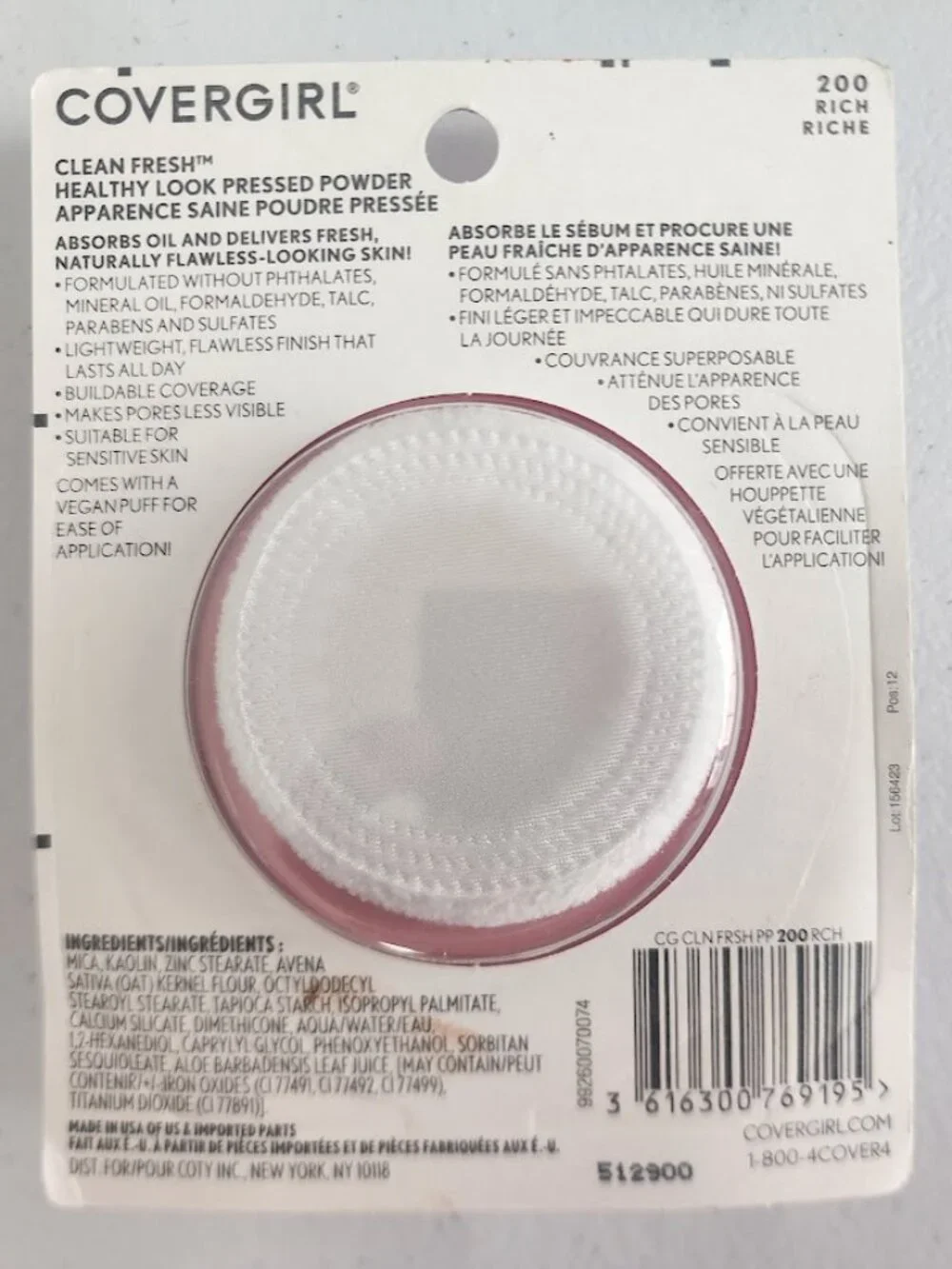 Covergirl Clean Fresh Pressed Powder 200 Rich.